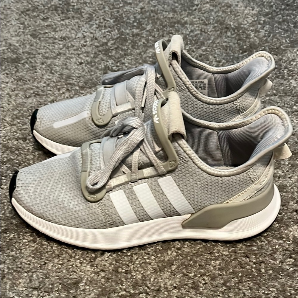 Adidas Light Gray Running Shoes